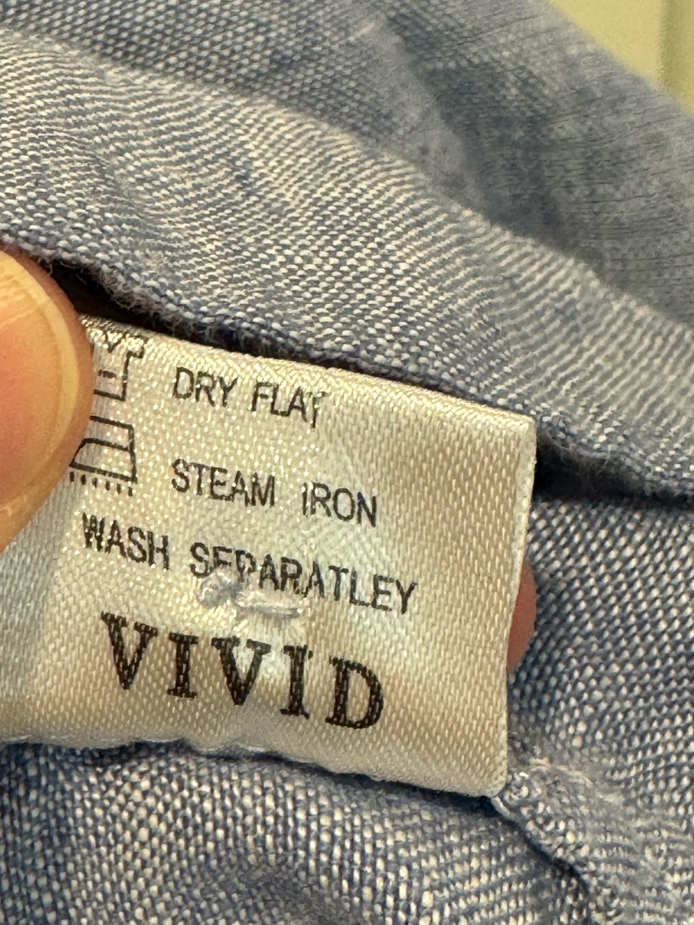 VIVID L Blue Linen Button Down Shirt - Picture 4 of 7